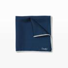 Club Monaco Color Blue Drake's Silk Pocket Square