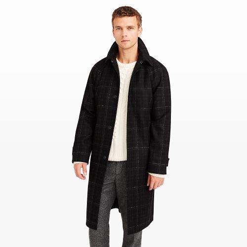 Gl Color Black Raglan Belted Trench Coat