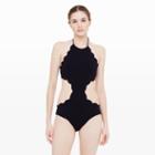 Club Monaco Color Black Marysia Mott Cutout Maillot