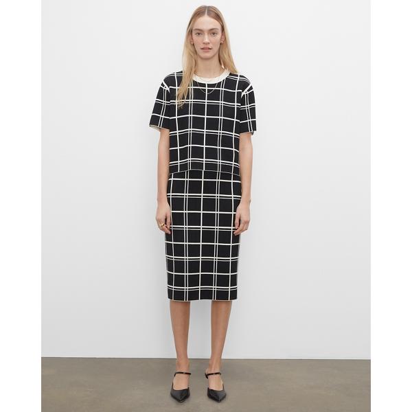 Club Monaco Checked Doubleface Sweater Skirt