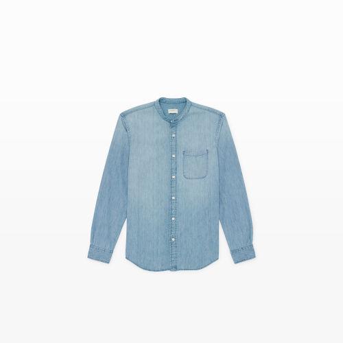 Club Monaco Color Medium Washed Indigo Slim-fit Bc Denim Shirt