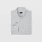 Club Monaco Color Grey Slim Polka Dot Flannel Shirt