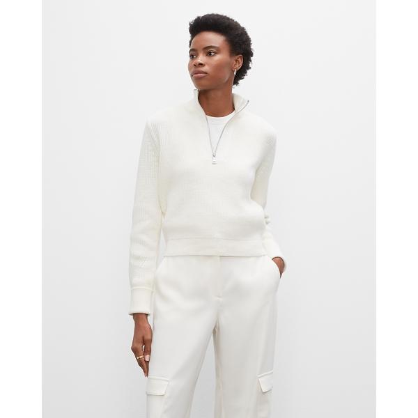 Club Monaco Ribbed Quarter Zip Sweater