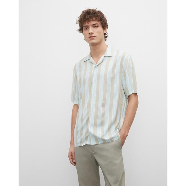 Club Monaco Multi Stripe Camp Collar Shirt