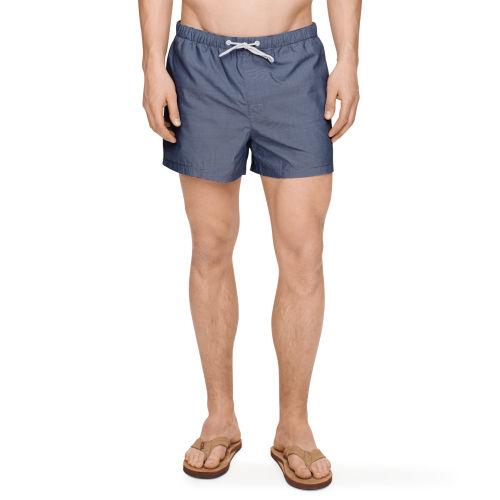 Club Monaco Color Blue 4 Striped Arlen Swim Trunk