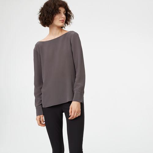 Club Monaco Color Slate Rodvak Silk Top