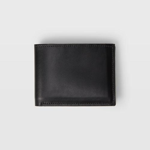 Club Monaco Color Black Cm Leather Bifold Wallet