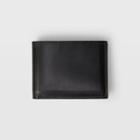Club Monaco Color Black Cm Leather Bifold Wallet