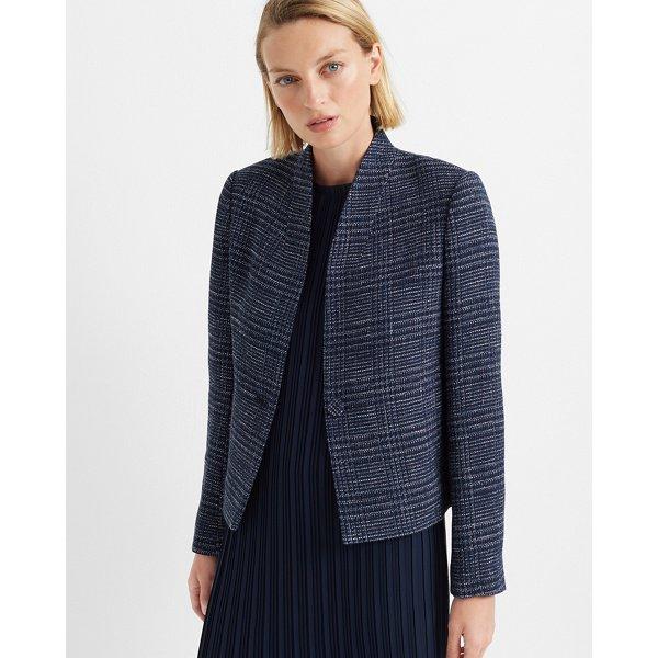 Club Monaco Navy Multi Textured Short Jacket