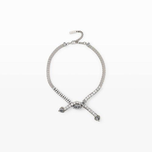 Rada Color Silver Rada Snake Bow Necklace