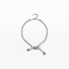 Rada Color Silver Rada Snake Bow Necklace