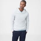 Ib Color Grey Cashmere Ribbed Hoodie