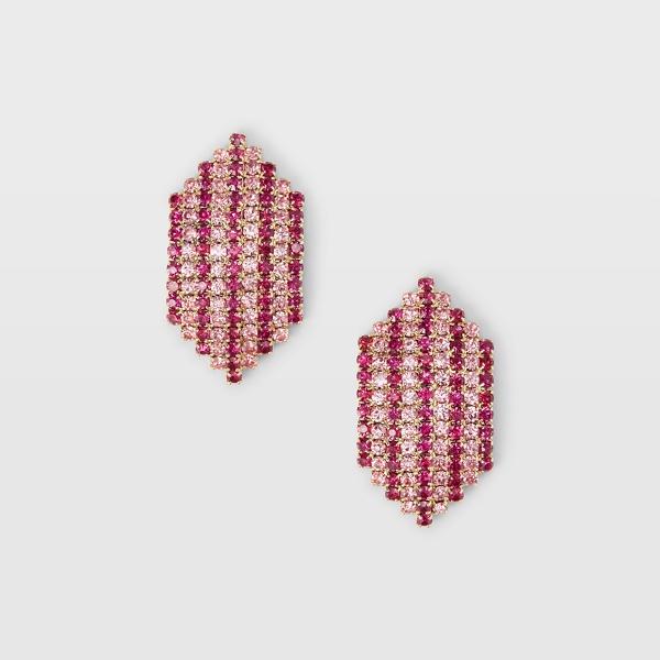 Club Monaco Berry Multi Crystal Stripe Earring