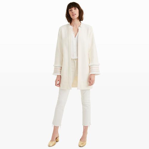 Club Monaco Color White Freedah Knit Jacket