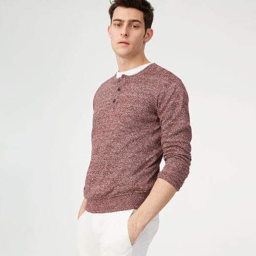 Club Monaco Color Purple Linen Mlange Henley