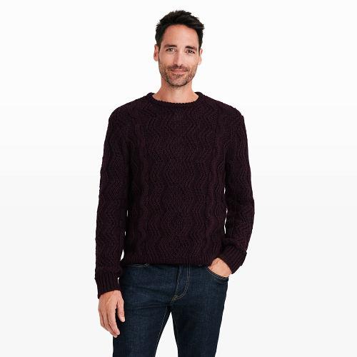 Club Monaco Color Carmine Alpaca Wool Cable Sweater