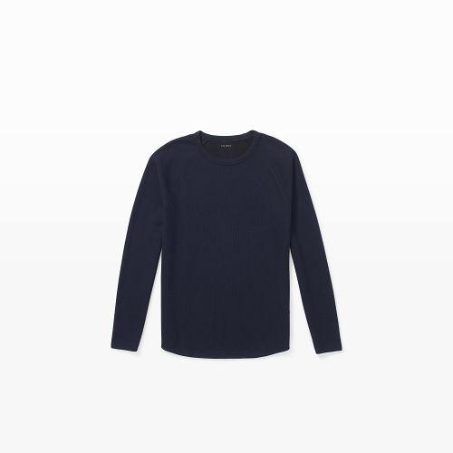 Ib Color Aviator Navy/black Ribbed Raglan Crew