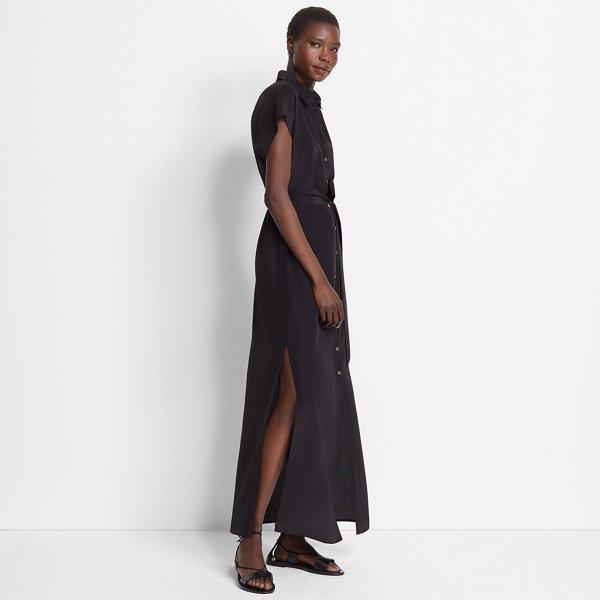 Club Monaco Black Danielle Silk Dress