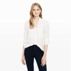 Club Monaco Color White Mekkie Silk Shirt In Size Xs