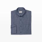 Club Monaco Color Blue Slim Crinkle Shirt
