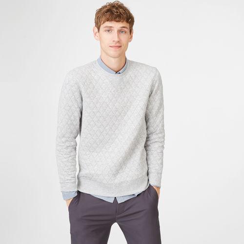 Club Monaco Color Grey Diamond Quilt Pullover
