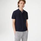 Club Monaco Color Blue Cotton-linen Slub Polo