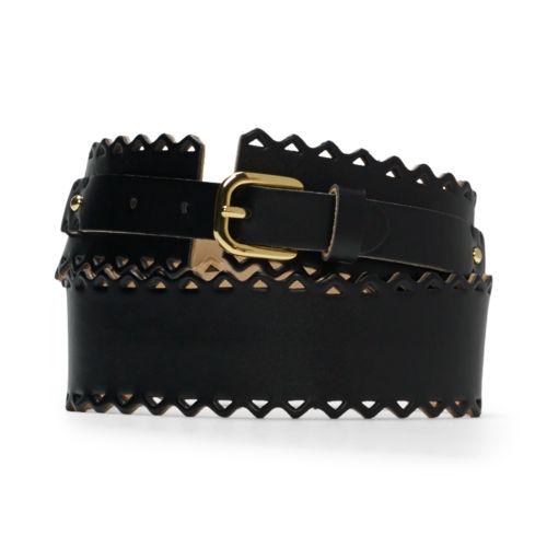 Club Monaco Color Black Layne Belt In Size M