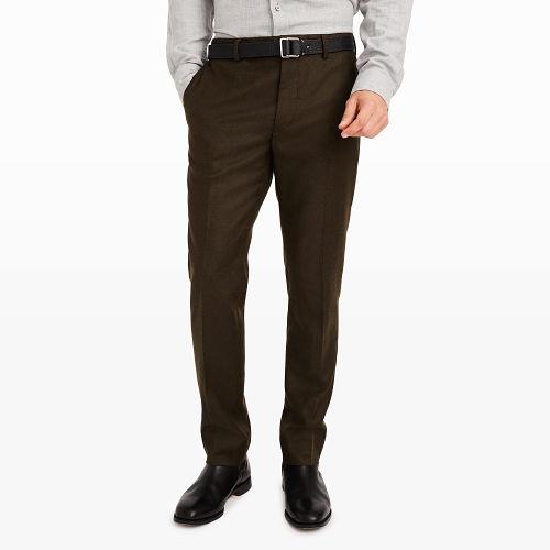 Club Monaco Color Olive Melange Sutton Wool Melange Pant