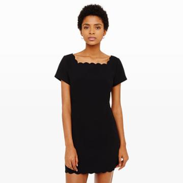 Club Monaco Color Black Avaline Scalloped Dress
