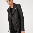 Club Monaco Color Black Cyrena Leather Jacket
