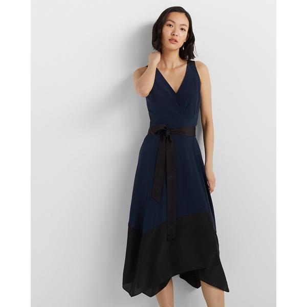 Club Monaco Colorblock Wrap Dress