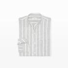 Club Monaco Color Black Slim-fit Bc Linen Stripe Shirt