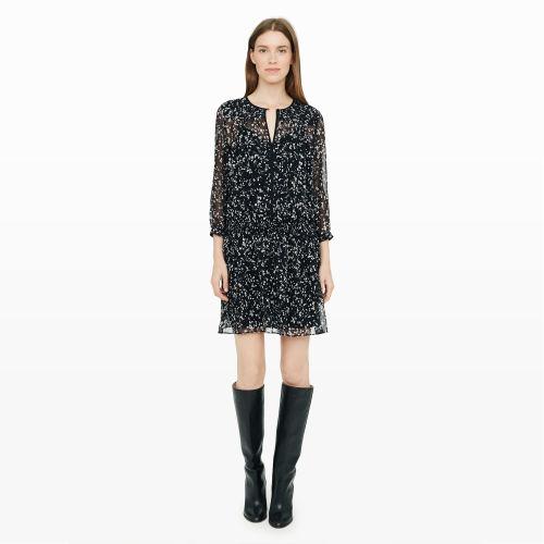 Club Monaco Color Black Farren Silk Dress In Size 0