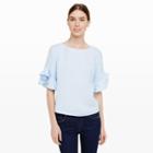 Club Monaco Hatleth Ruffle-sleeve Top