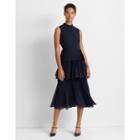 Club Monaco Black Mutli Tiered Pleated Dress