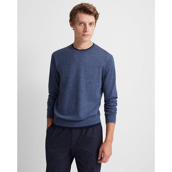 Club Monaco Blue Double Hem Crew