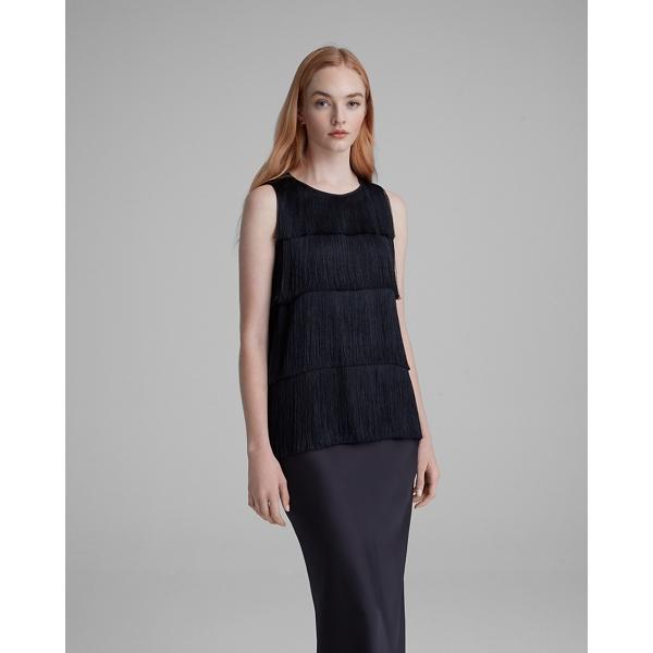 Club Monaco Layered Fringe Top