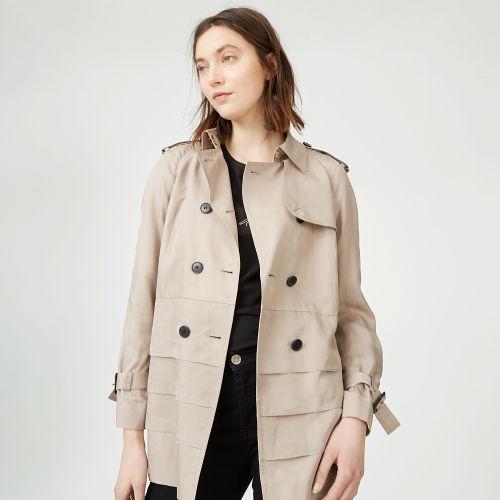 Club Monaco Color Green Isabelle Trench