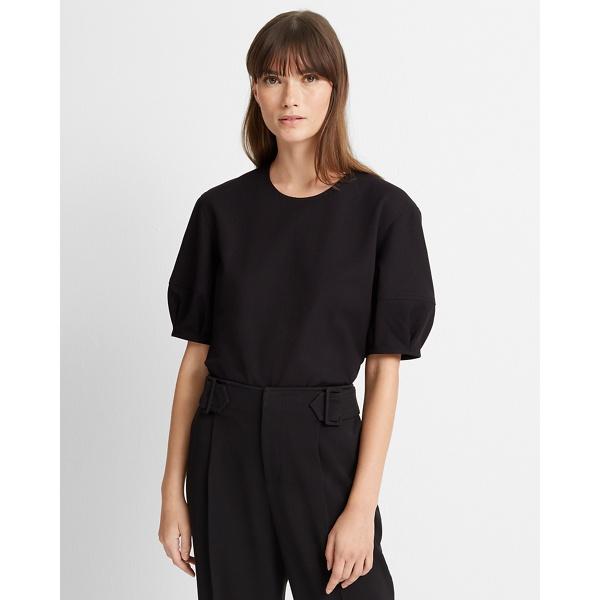 Club Monaco Black Puff Sleeve Top