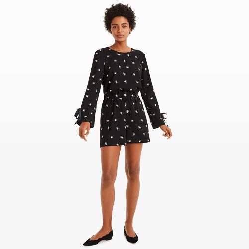 Club Monaco Color Black Mauve Romper
