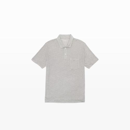 Club Monaco Color Grey Short Sleeve Linen Polo