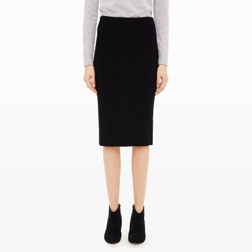 Ib Color Black Rubhee Ribbed Skirt