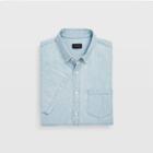 Club Monaco Color Blue Slim Short-sleeve Denim Shirt