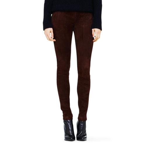 Cl Color Brown Claudia Paneled Suede Legging