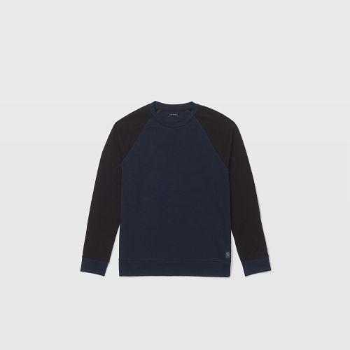 Rb Color Navy/black/multi Colorblock Crew Sweatshirt