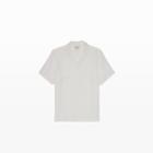 Club Monaco Color White Short-sleeve Nc Linen Shirt