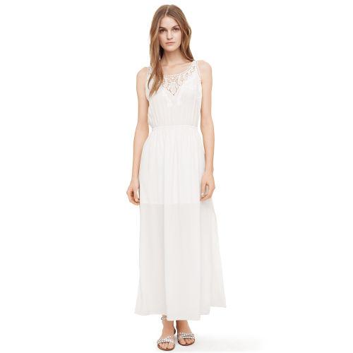 Club Monaco Color White Julie Embroidered Maxi Dress In Size 10