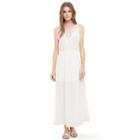 Club Monaco Color White Julie Embroidered Maxi Dress In Size 10