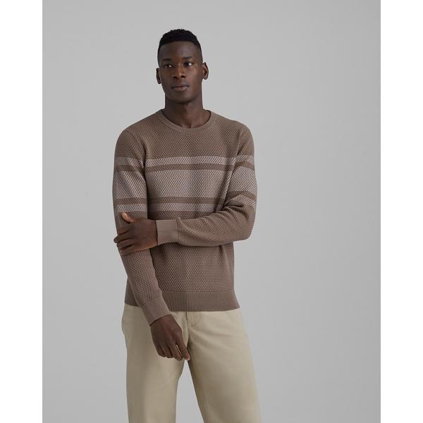 Club Monaco Honeycomb Striped Crewneck Sweater