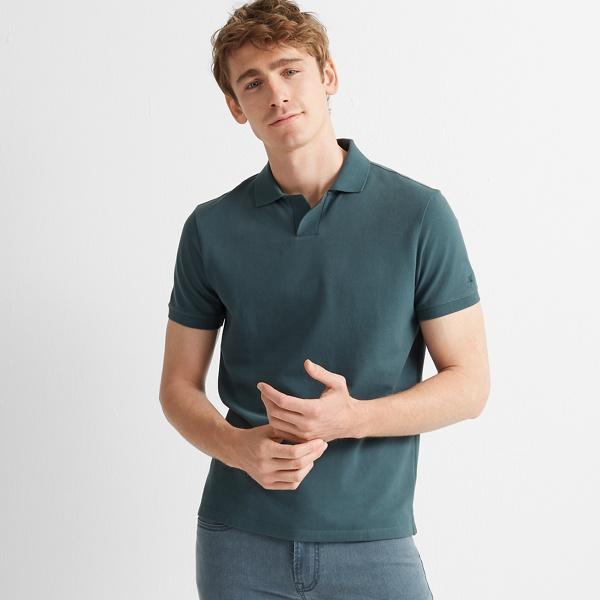 Club Monaco Rivera Blue Johnny Collar Polo